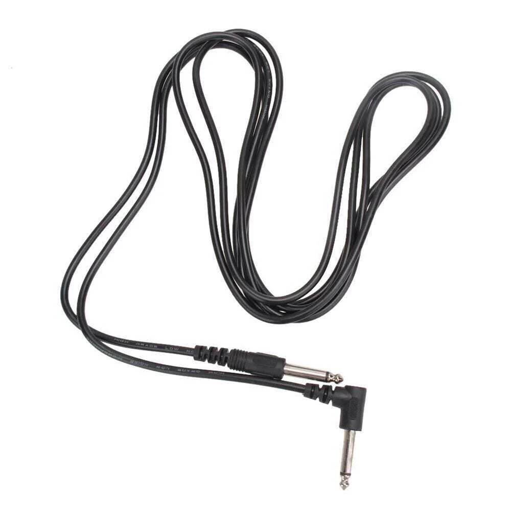2 PACK 10FT Electric Patch Cord Guitar Amplifier Amp Cable Right Angle 90 Degree