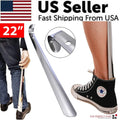 22In Extra Long Handle Shoe Horn Stainless Steel Metal Shoes Remover Shoehorn US