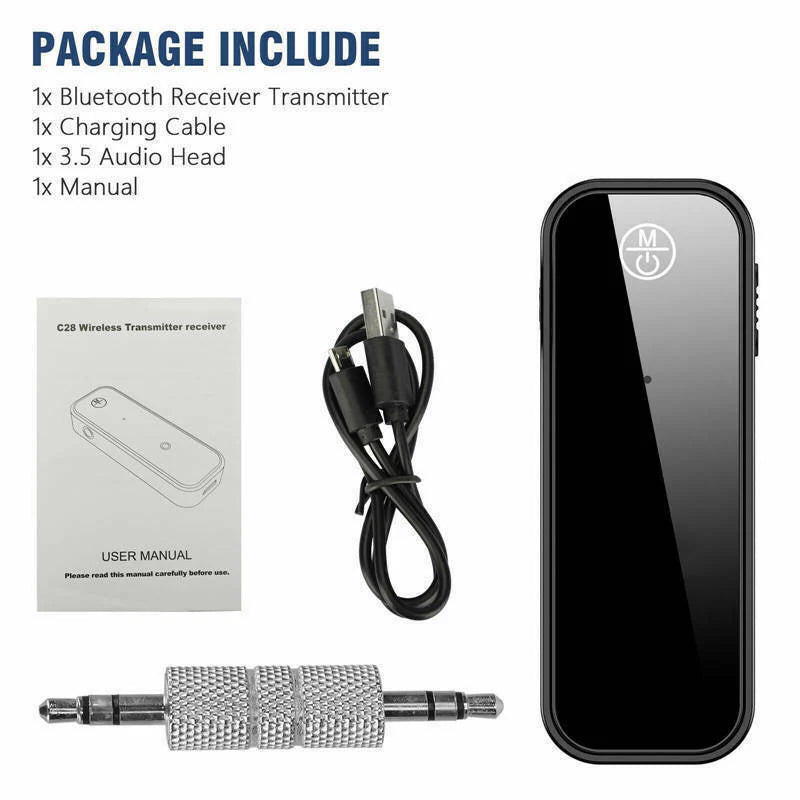 USB Wireless Bluetooth 5.0 Transmitter Receiver 2In1 Audio Adapter 3.5Mm Aux Car