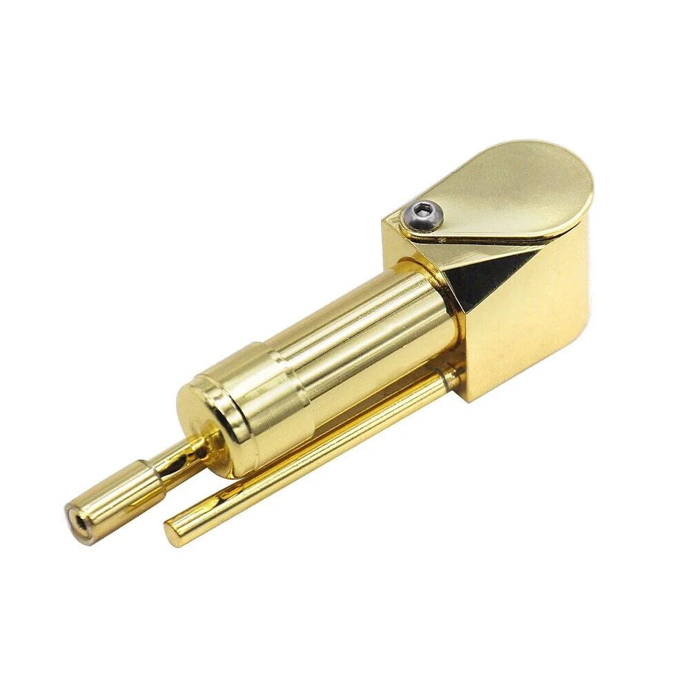 Brass Tobacco Smoking Pipe W/ Stash Storage Cylinder Chamber Metal W/ Lid Bowl