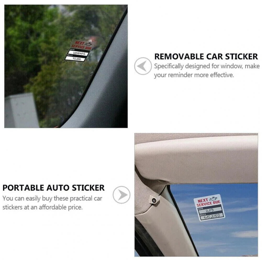 300 Oil Change Service Reminder Stickers Clear Window Lite Sticker Pack 2"X2" US