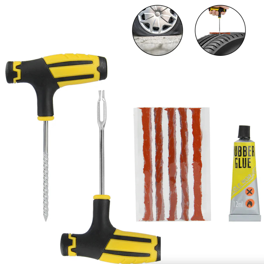 68Pc Tire Repair Kit DIY Flat Tire Repair Car Truck Motorcycle Home Plug Patch