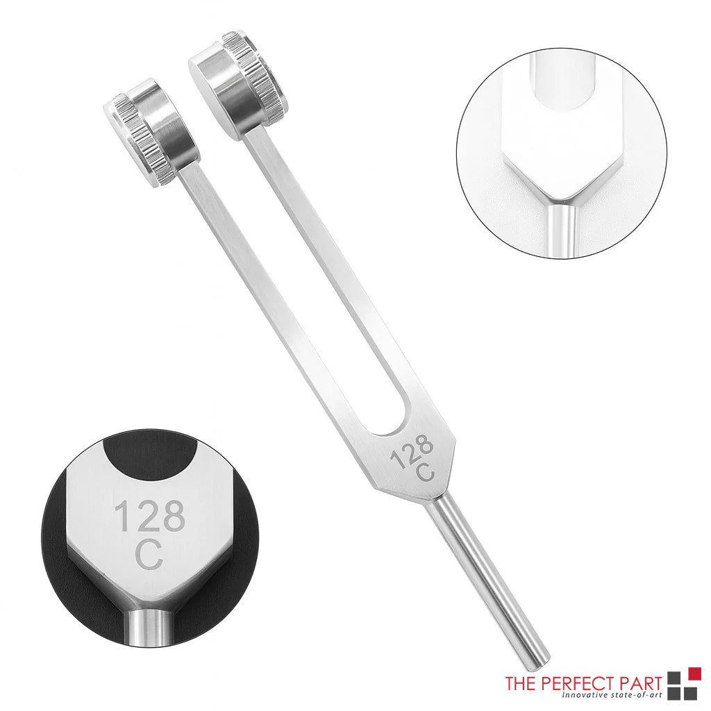 128Hz Healing Tuning Fork with Silicone Hammer Sound Therapy Musical Instrument