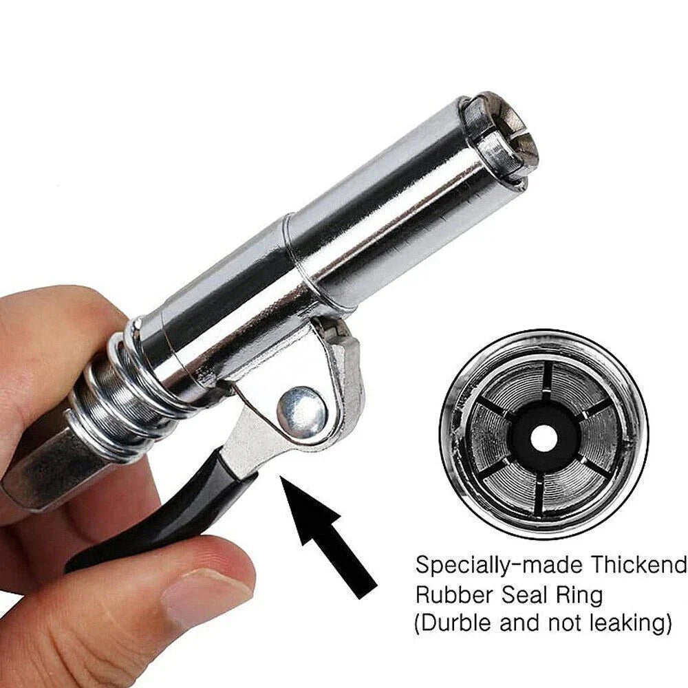2 Pack Grease Gun Coupler High Pressure Quick Release Lock Oil Injection Nozzles