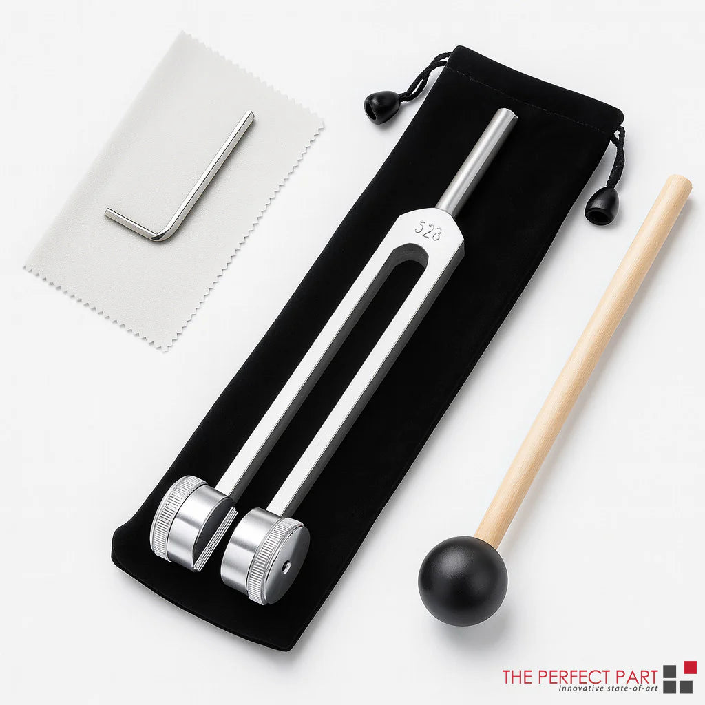 128Hz Healing Tuning Fork with Silicone Hammer Sound Therapy Musical Instrument