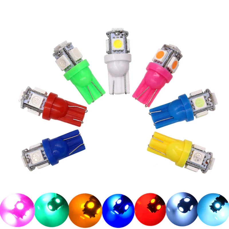 70PCS T5 T10 5050-SMD LED Speedometer Instrument Gauge Cluster Dash Light Bulbs