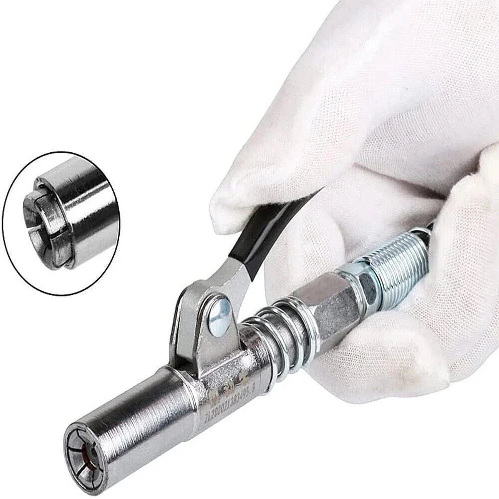 2 Pack Grease Gun Coupler High Pressure Quick Release Lock Oil Injection Nozzles