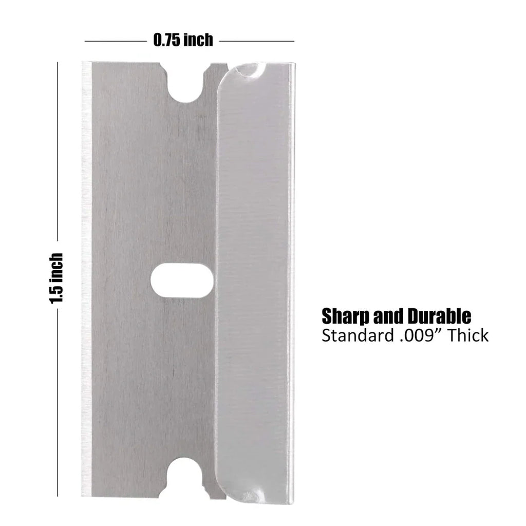 100 PCS Razor Blades Single Edge Extra Sharp Heat Treated Safety Knife Scrapers