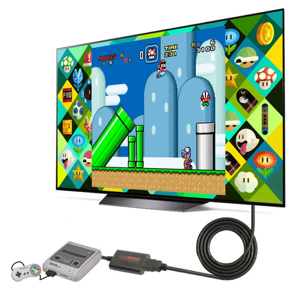 N64 to HDMI Converter Adapter HD Link Cable for Nintendo Gamecube Super NES SNES