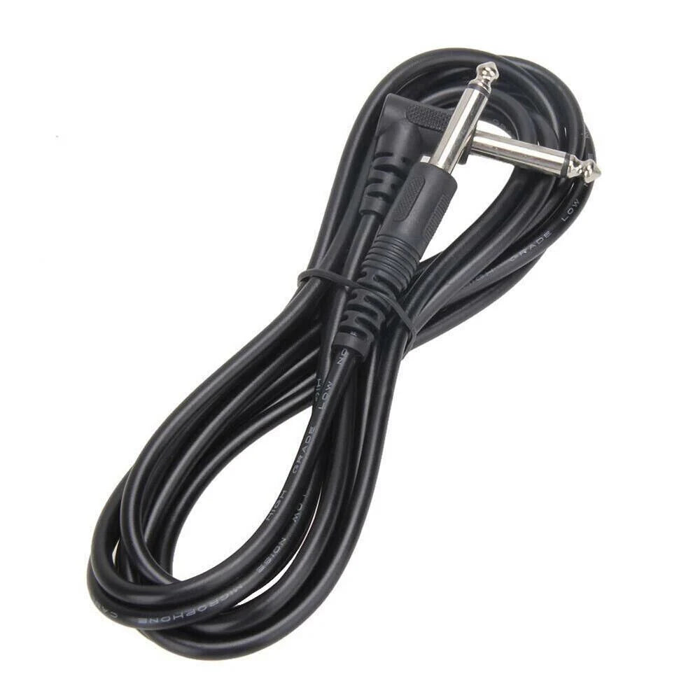 2 PACK 10FT Electric Patch Cord Guitar Amplifier Amp Cable Right Angle 90 Degree