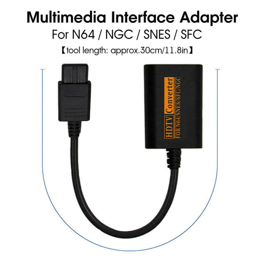 N64 to HDMI Converter Adapter HD Link Cable for Nintendo Gamecube Super NES SNES