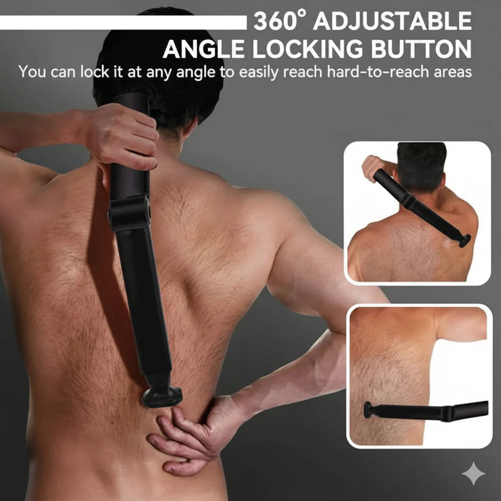 Long Handle Electric Back Shaver for Men Body Hair Removal Razor USB Recharge US