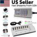 8 Slot Battery Charger for Ni-Mh Ni-Cd AA AAA Rechargeable Batteries Fast Charge
