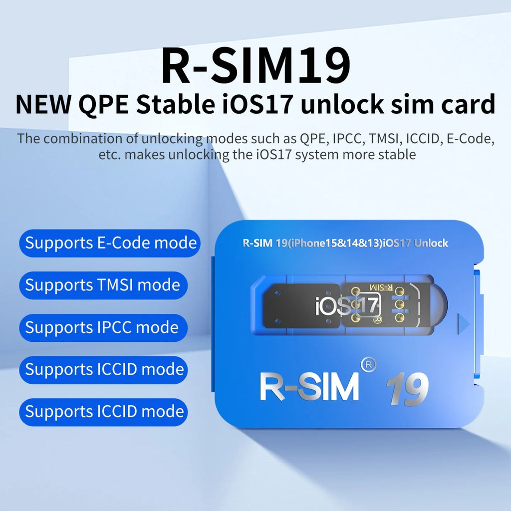 R-SIM19 NEW QPE Stable Unlock SIM Card for Iphone 15 plus 14 13 Pro Max 12 IOS17