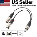 3Pin XLR Female Jack to Dual 2 Male Plug Y Splitter Cable Adapter Microphone USA