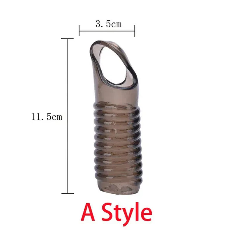 2PCS Reusable Cock Ring Glans Penis Enlarger Delayed Ejaculation Sleeve Extender
