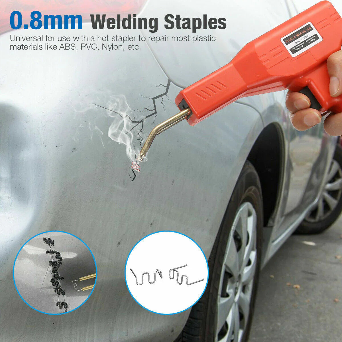 500PCS Hot Stapler Staples Repair Kit for Plastic Welder Gun Car Bumper Fender
