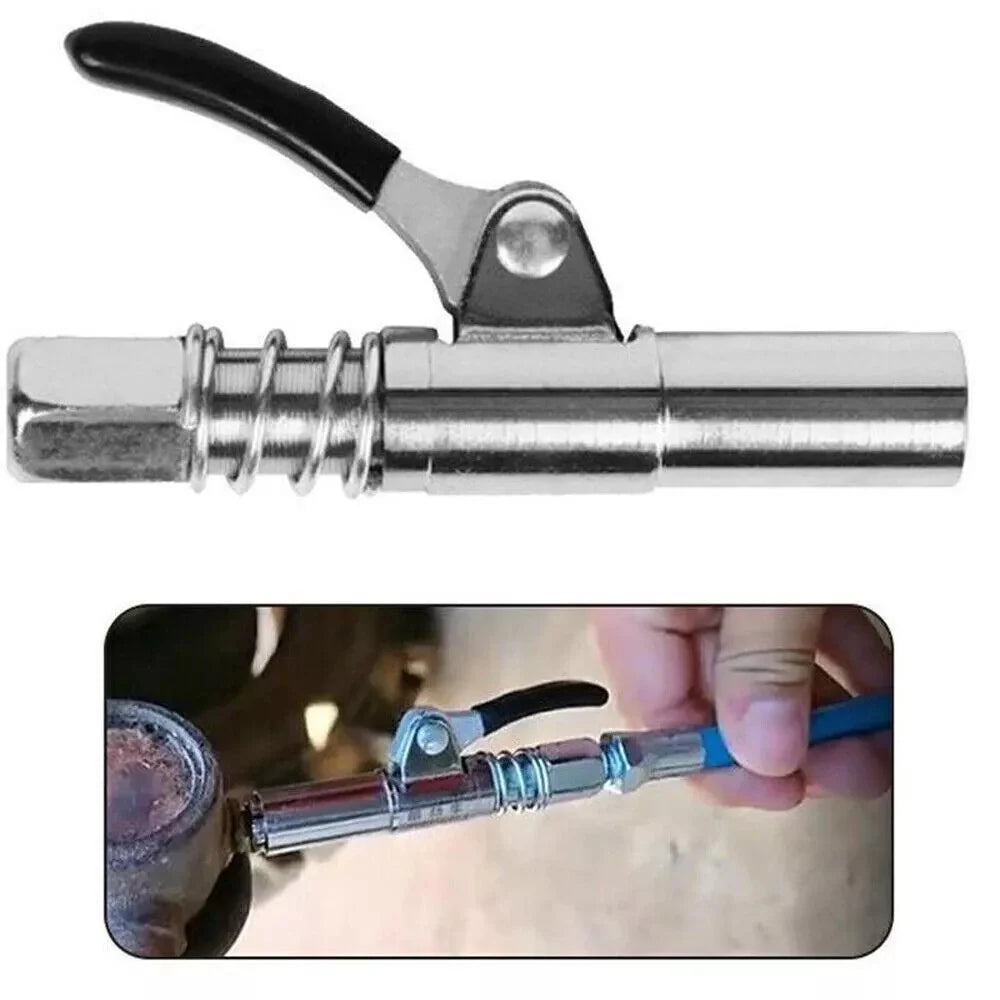 2 Pack Grease Gun Coupler High Pressure Quick Release Lock Oil Injection Nozzles
