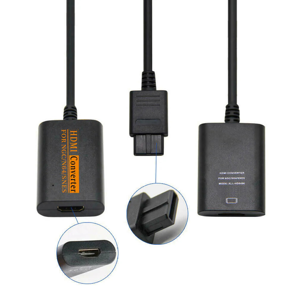 N64 to HDMI Converter Adapter HD Link Cable for Nintendo Gamecube Super NES SNES