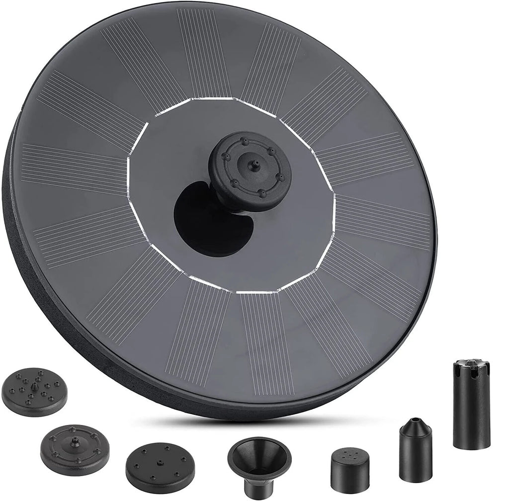 Solar Power Bird Bath Fountain Pump Upgrade 1.4W Solar Fountain with 4 Nozzle