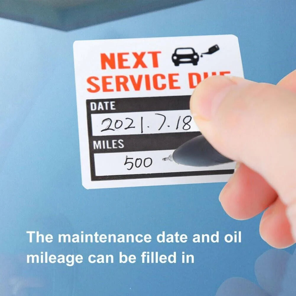 300 Oil Change Service Reminder Stickers Clear Window Lite Sticker Pack 2"X2" US