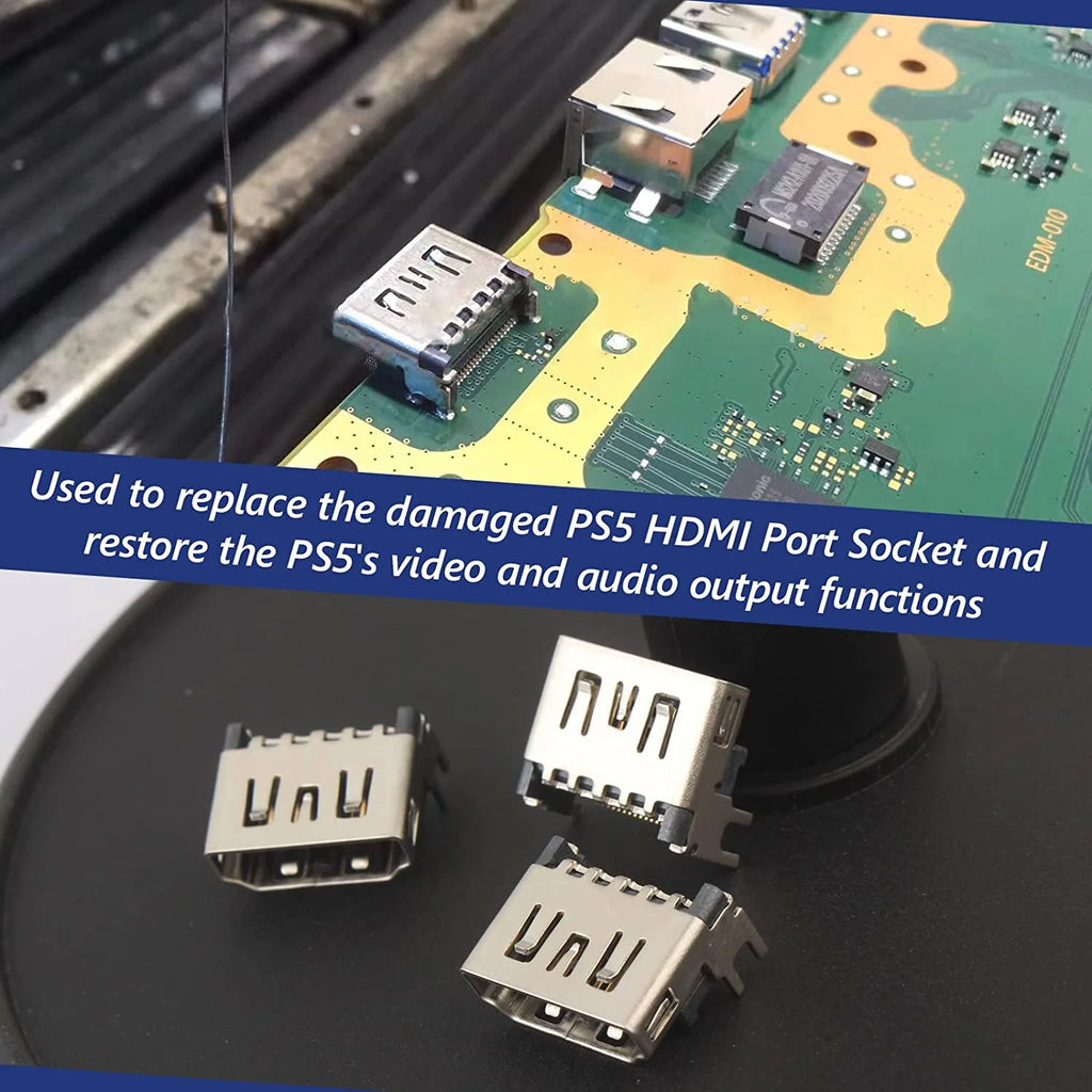 5 Pack OEM HDMI Port Connector Socket Replacement for Sony Playstation 5 PS5 USA