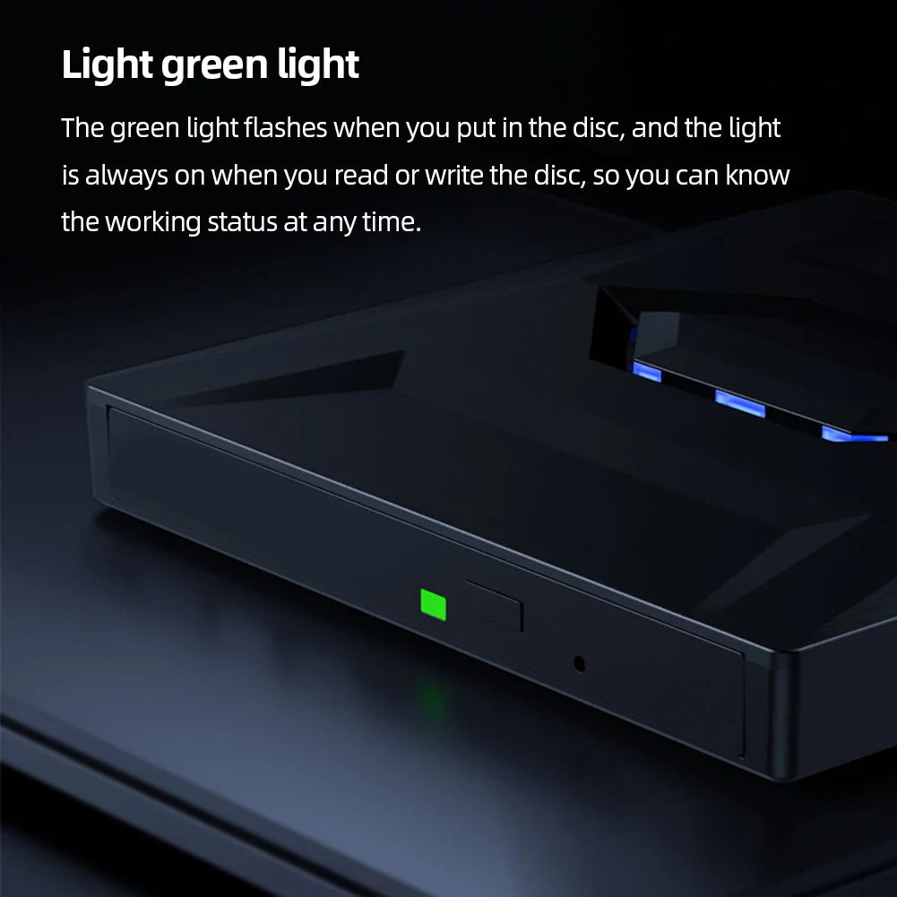 External CD DVD Drive USB 3.0 Writer Burner Player for PC Laptop Windows 11 10