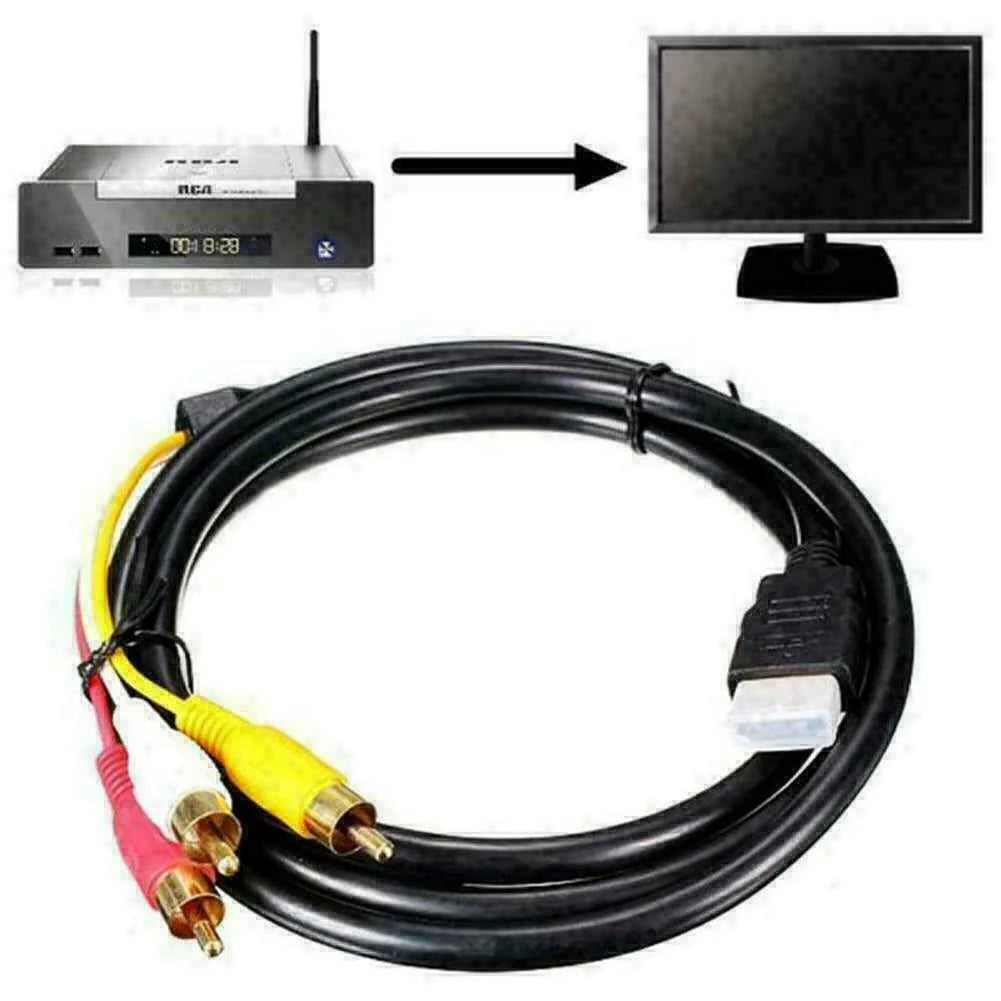 HDMI Male to 3 RCA Video Audio AV Component Converter Adapter Cable HDTV 1080