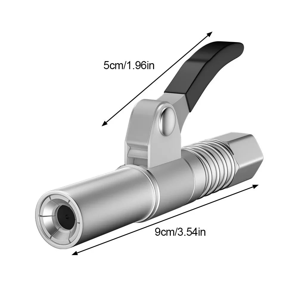 2 Pack Grease Gun Coupler High Pressure Quick Release Lock Oil Injection Nozzles