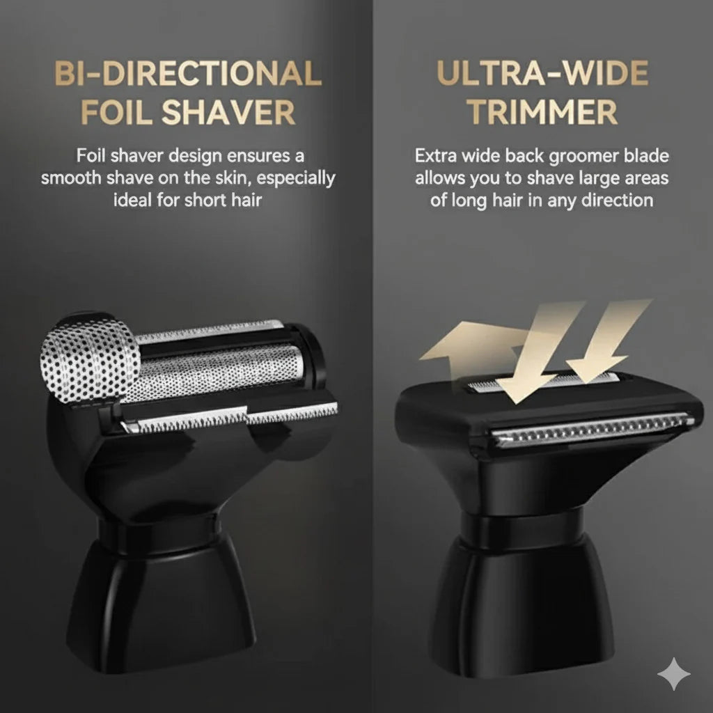 Long Handle Electric Back Shaver for Men Body Hair Removal Razor USB Recharge US