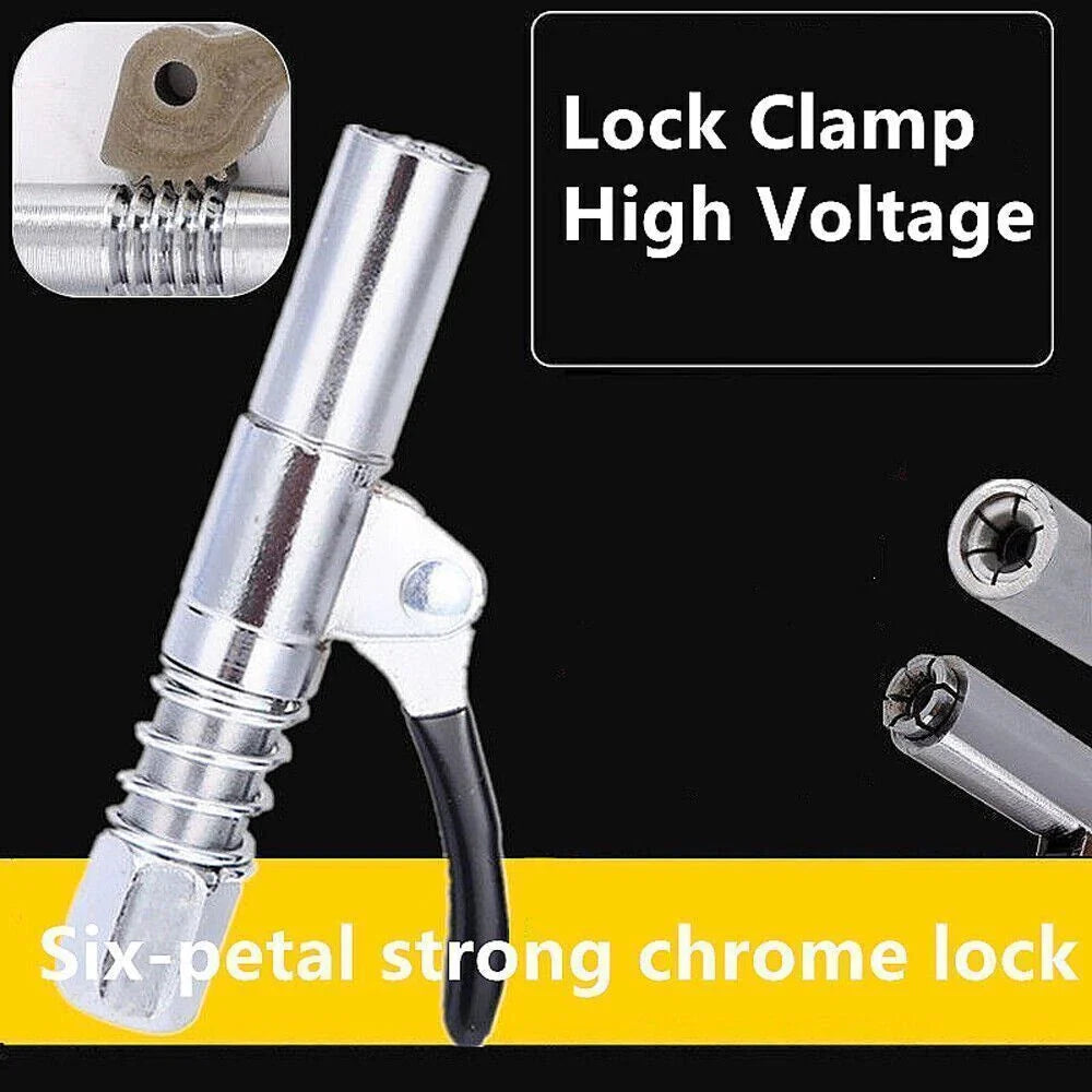 2 Pack Grease Gun Coupler High Pressure Quick Release Lock Oil Injection Nozzles