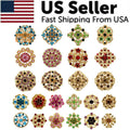 24Pc Vintage Brooch Lot Mixed Alloy Rhinestone Crystal Pins Wedding Bouquet DIY