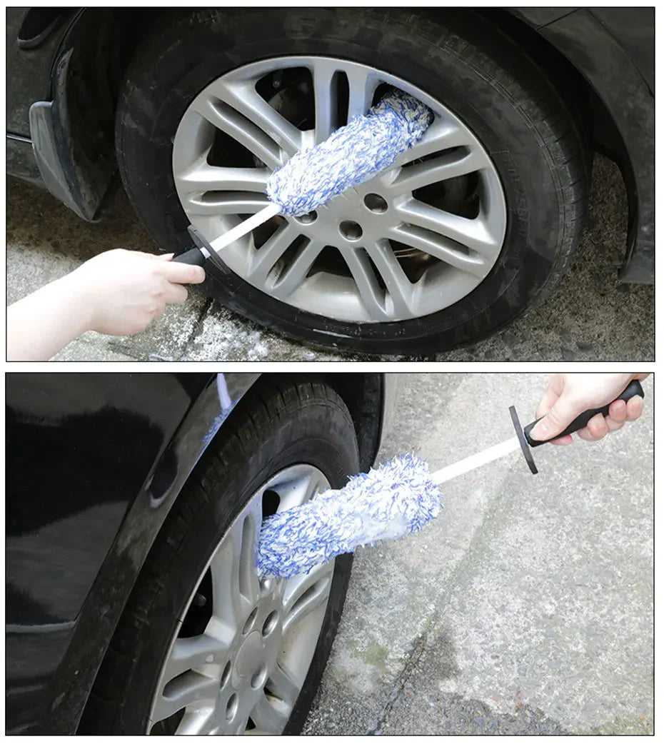 Car Alloy Wheel Cleaning Brush Tool Tire Washing Clean Soft Bristle Cleaner US