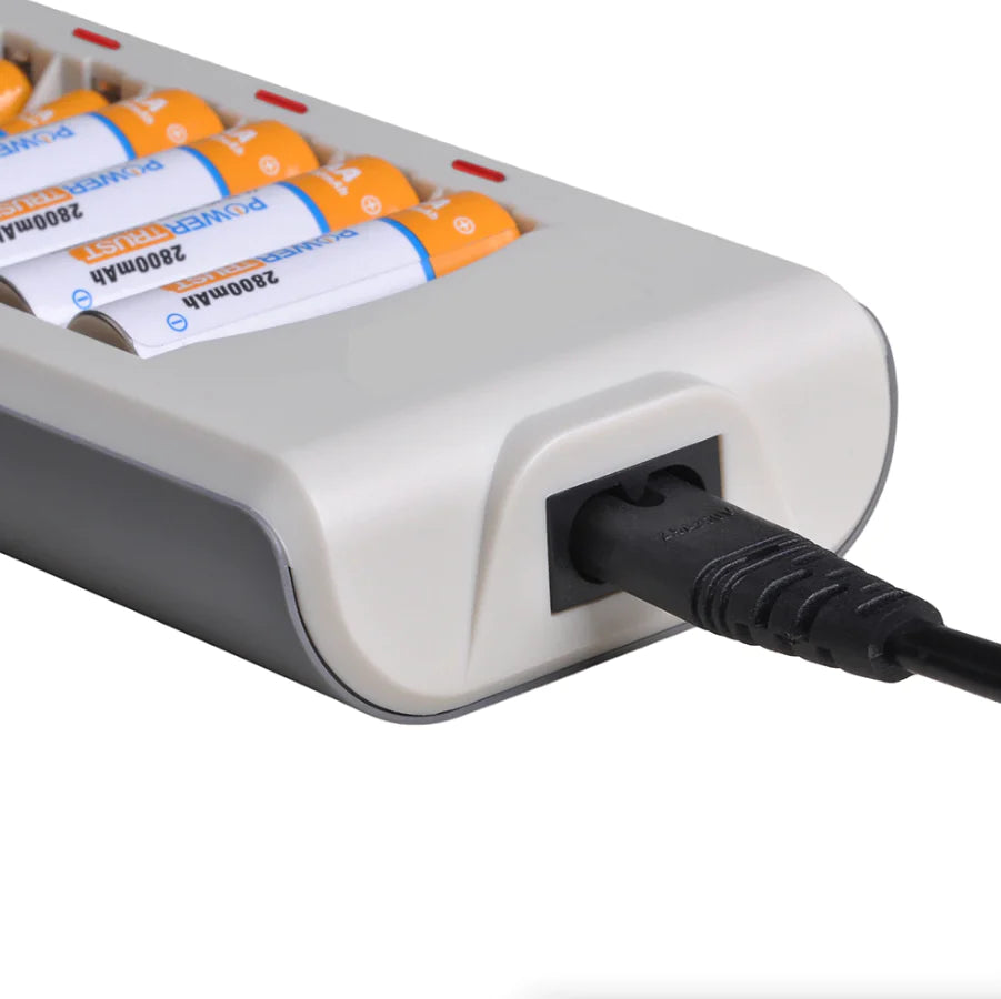 8 Slot Battery Charger for Ni-Mh Ni-Cd AA AAA Rechargeable Batteries Fast Charge