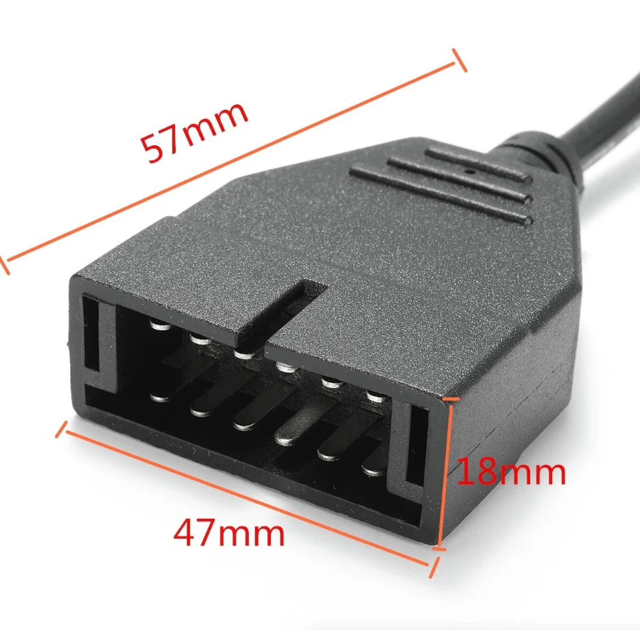 12 Pin OBD1 to 16 Pin OBD2 Convertor Adapter Cable for GM Diagnostic Scanner US