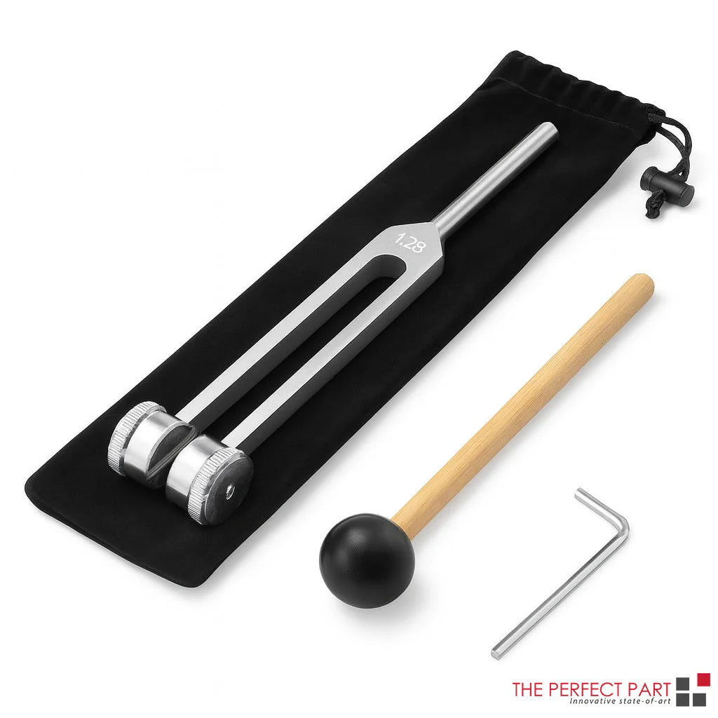 128Hz Healing Tuning Fork with Silicone Hammer Sound Therapy Musical Instrument
