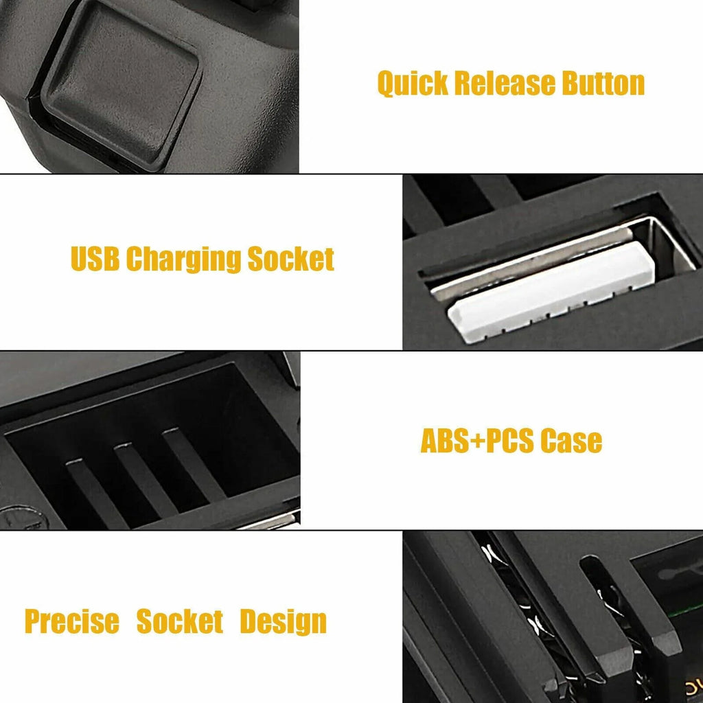 USB Battery Adapter Converter for 20V DEWALT Milwaukee M18 Convert to Makita 18V