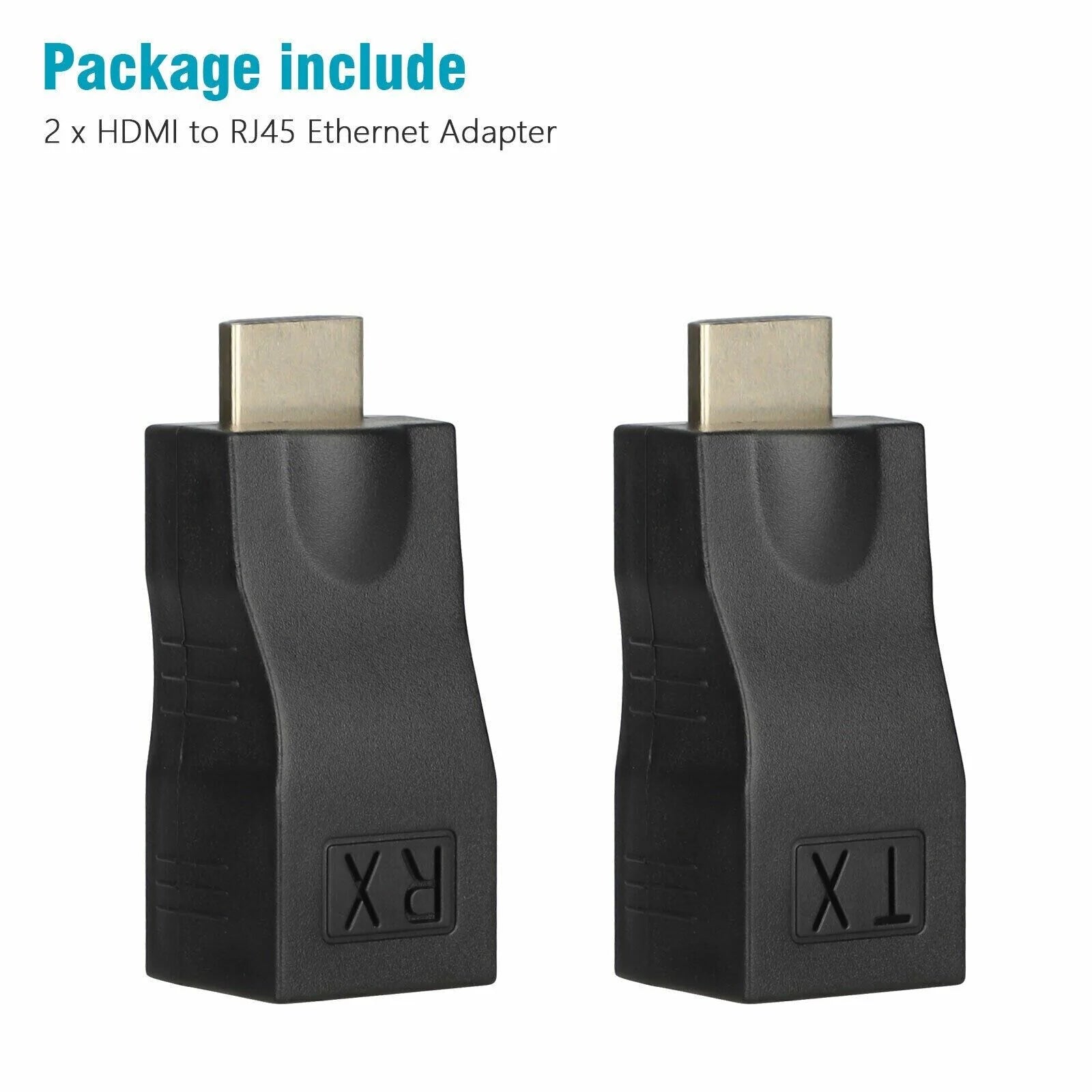 4K 1080P HDMI Extender to RJ45 over Cat 5E/6 Network LAN Ethernet Adapter 2PCS
