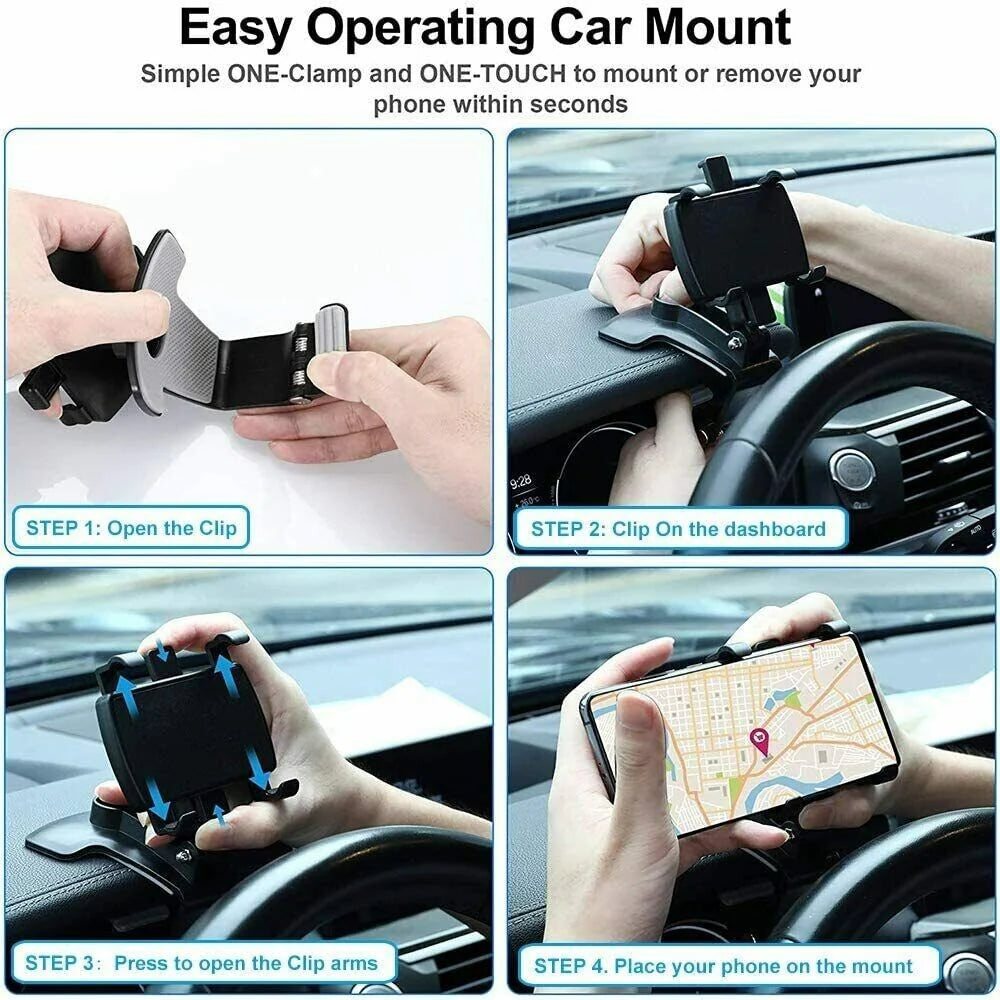 Universal Car Dashboard Mount Holder Stand Clamp Cradle Clip for Cell Phone GPS