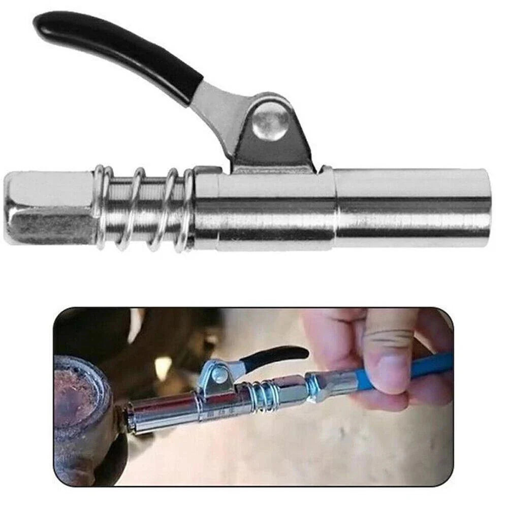 2 Pack Grease Gun Coupler High Pressure Quick Release Lock Oil Injection Nozzles