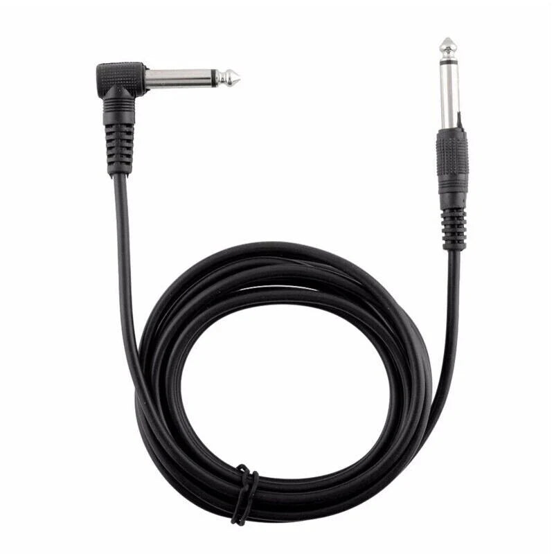 2 PACK 10FT Electric Patch Cord Guitar Amplifier Amp Cable Right Angle 90 Degree