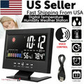 LED Digital Alarm Clock Snooze Calendar Thermometer Hygrometer Weather Display