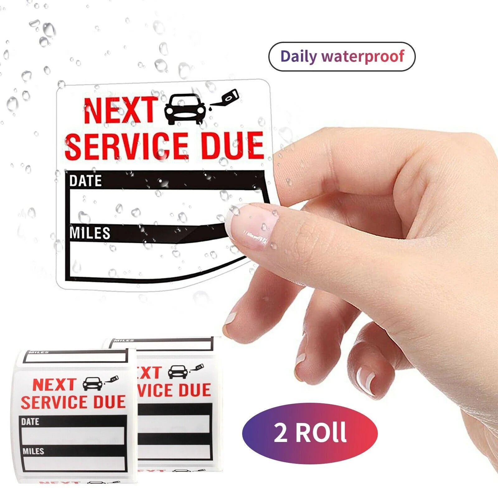 300 Oil Change Service Reminder Stickers Clear Window Lite Sticker Pack 2"X2" US