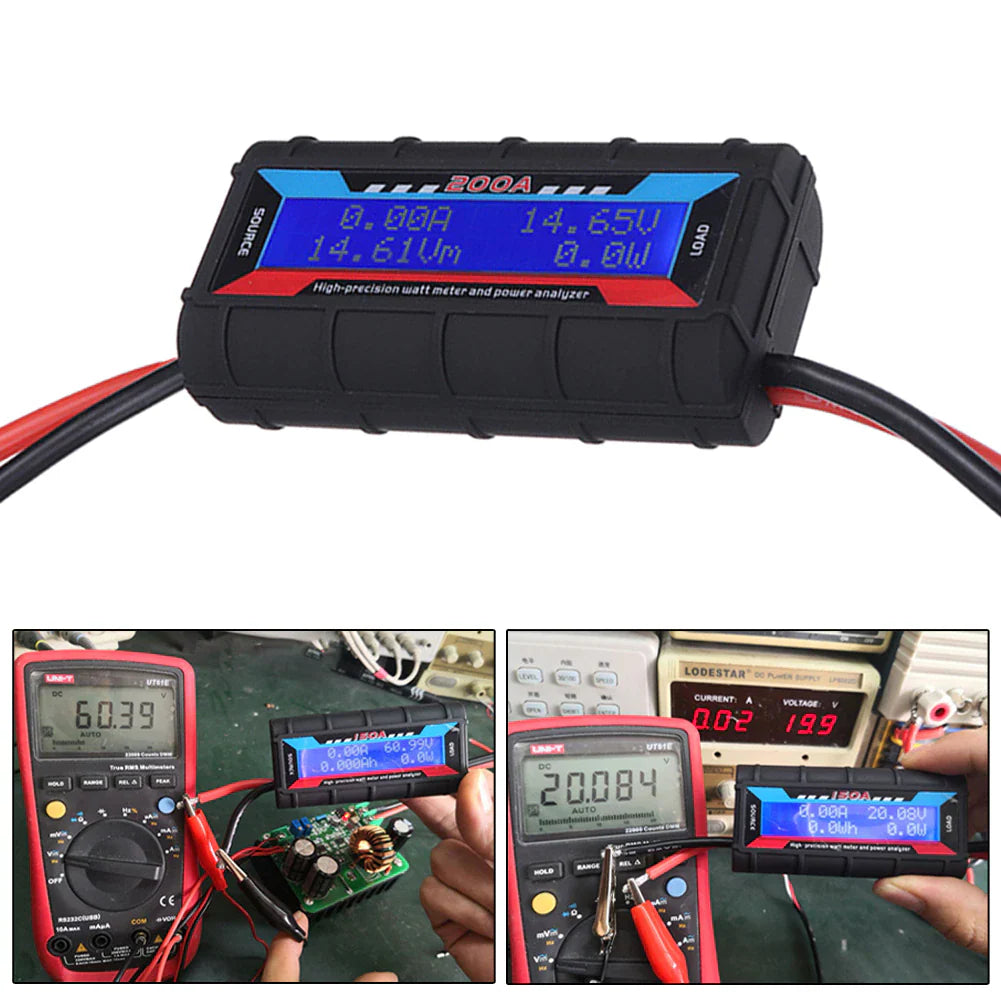 200A DC Digital Monitor LCD Volt Amp Meter Analyzer for RC Battery Solar Power
