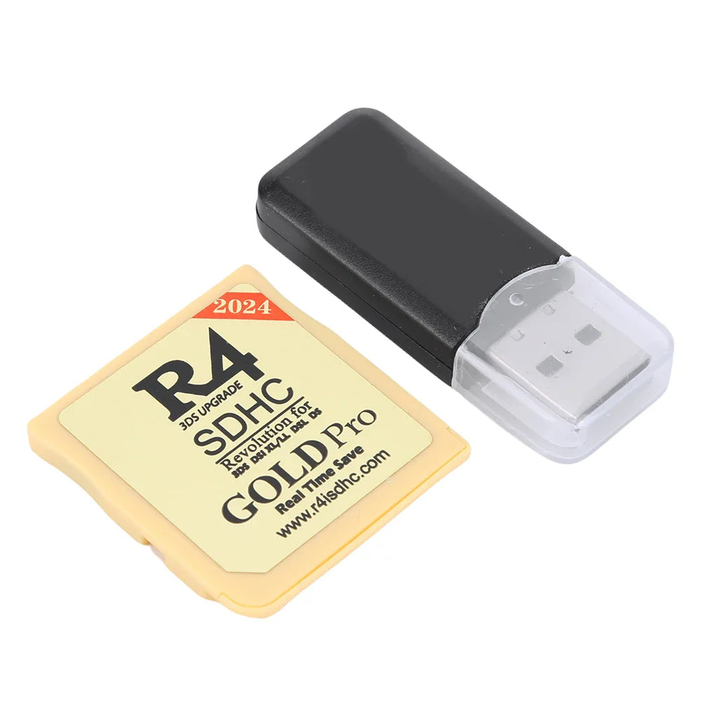 2024 Version R4 Gold Pro SDHC R4I for DS/3DS/2DS Revolution Cartridge + USB