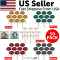 50 Metal Polishing Buffing Wheel Burr Kit Rotary Tool Accessories Set for Dremel